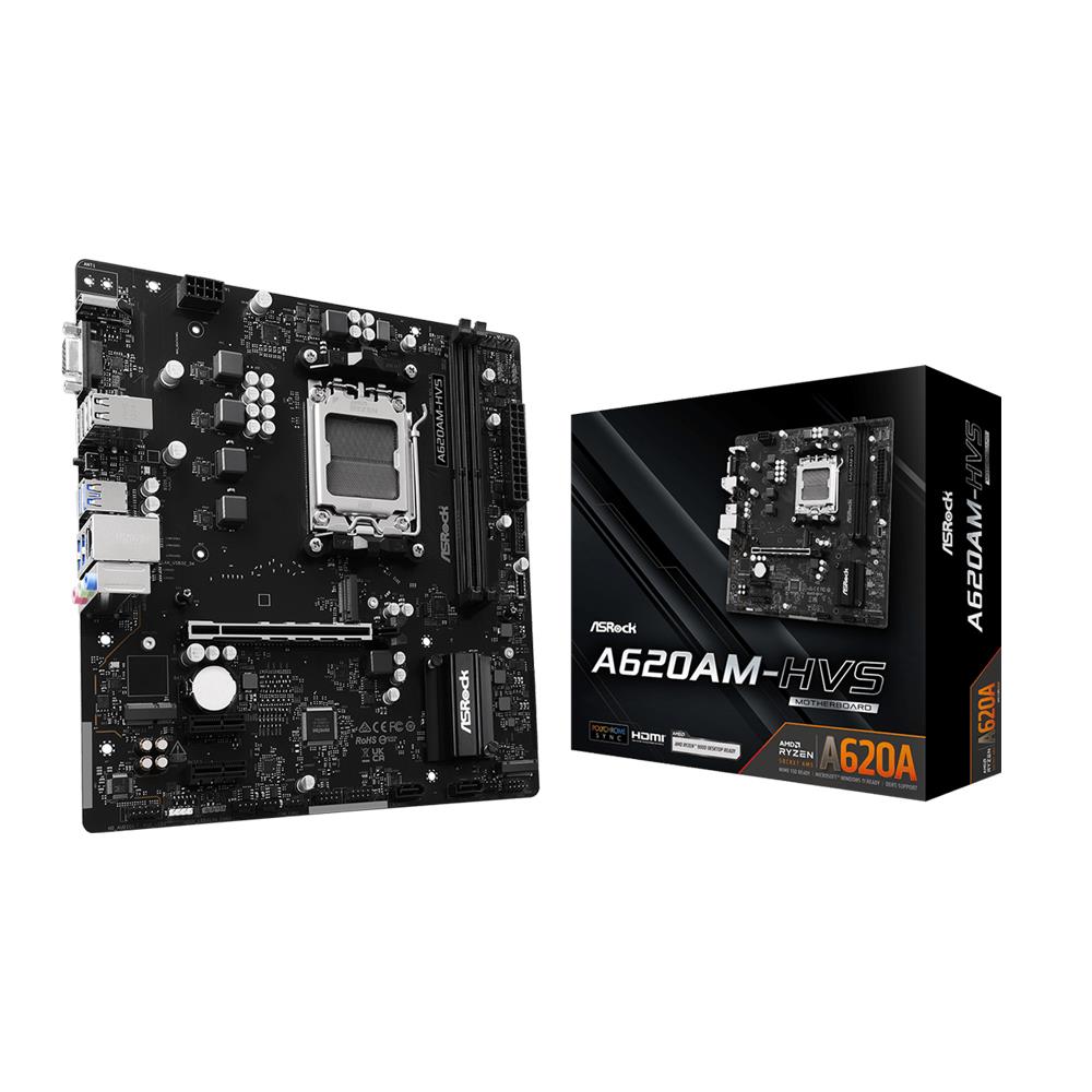 ✨ASROCK A620AM-HVS AMD Soket AM5 DDR5 mATX 6800MHz (OC) M.2 Anakart