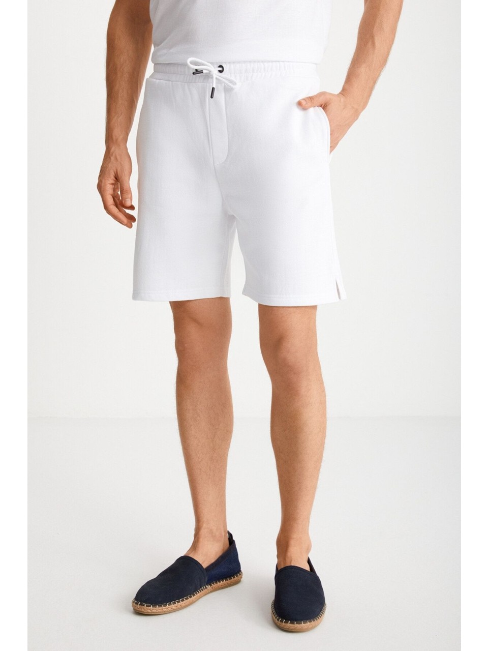 Grimelange Uncertaın Erkek Comfort Fit Beyaz Şort & Bermuda