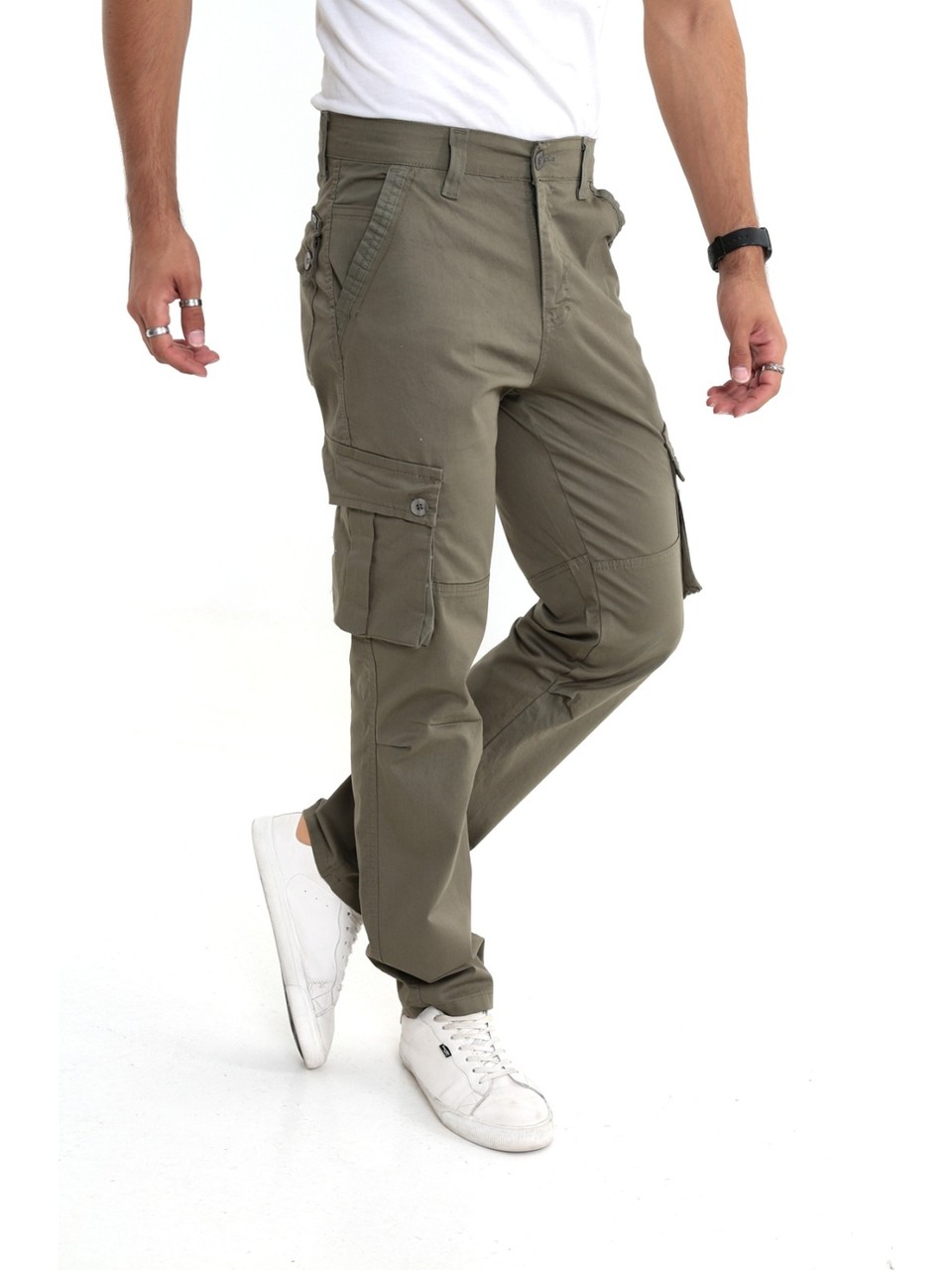 Frankness Jeans Pacos Kargo Pantolon Rahat Kesim Erkek Kargo Pantolon