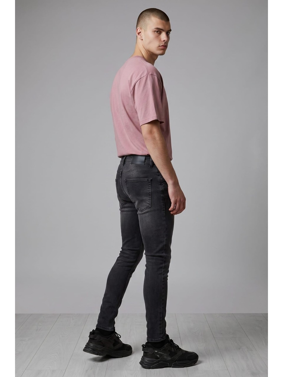 Yıkamalı Erkek Denim PANTOLON-KOD-813 1 Black Steel Yıkamalı Erkek Denim PANTOLON-