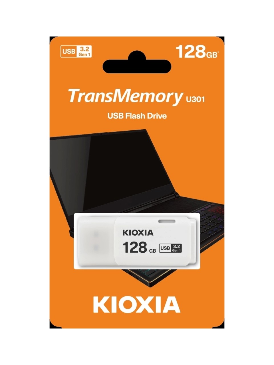 Kaia Life Kıoxıa U301W 128GB USB 3.2 Gen1 Transmemory Flash Disk (Beyaz)