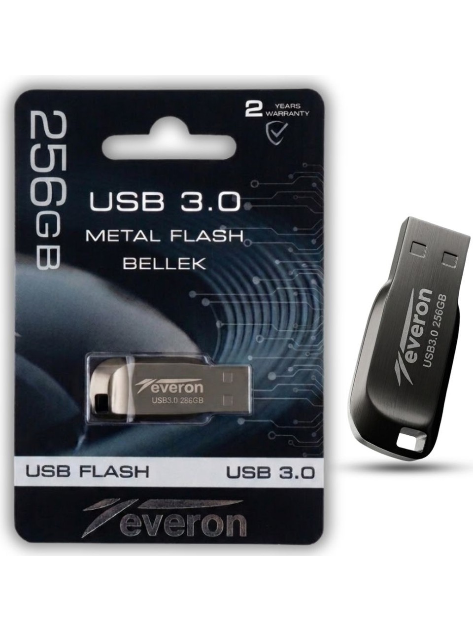 Everon 256gb USB 3.0 Metal Flash Bellek Yüksek Hızlı USB Bellek