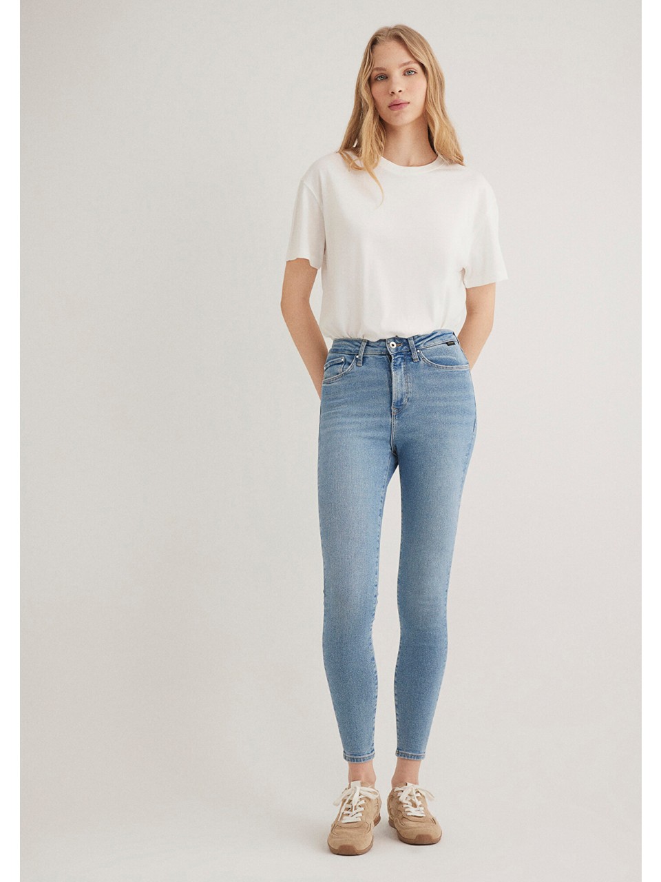 Mavi Serenay Gold Shape Puslu Indigo Mavisi Jean Pantolon