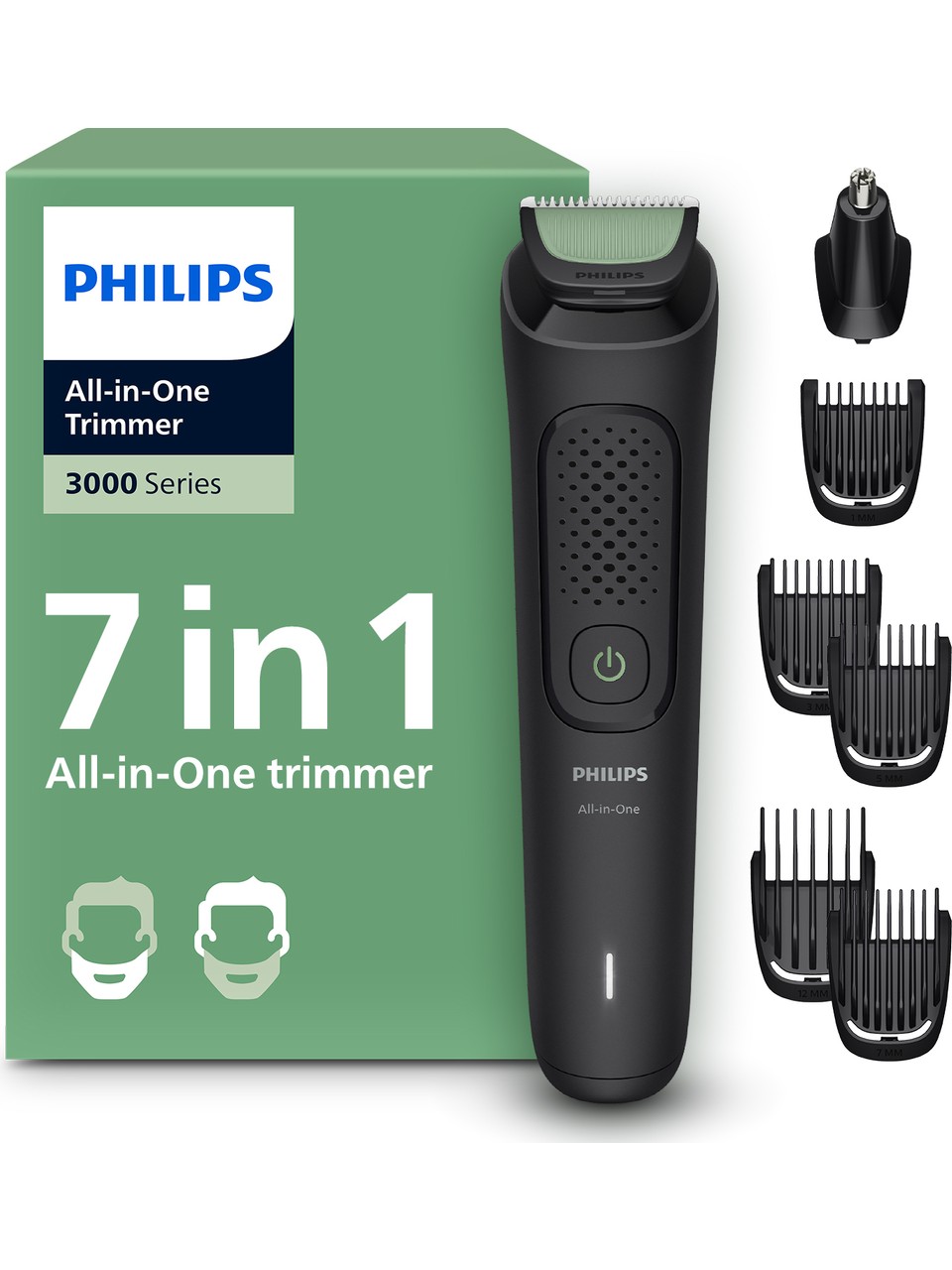 Philips 3000 Serisi 7in1, Erkek Bakım Seti, Yüz/Saç/Vücut Tıraş Makinesi, Islak /Kuru Kullanım, MG3920/15