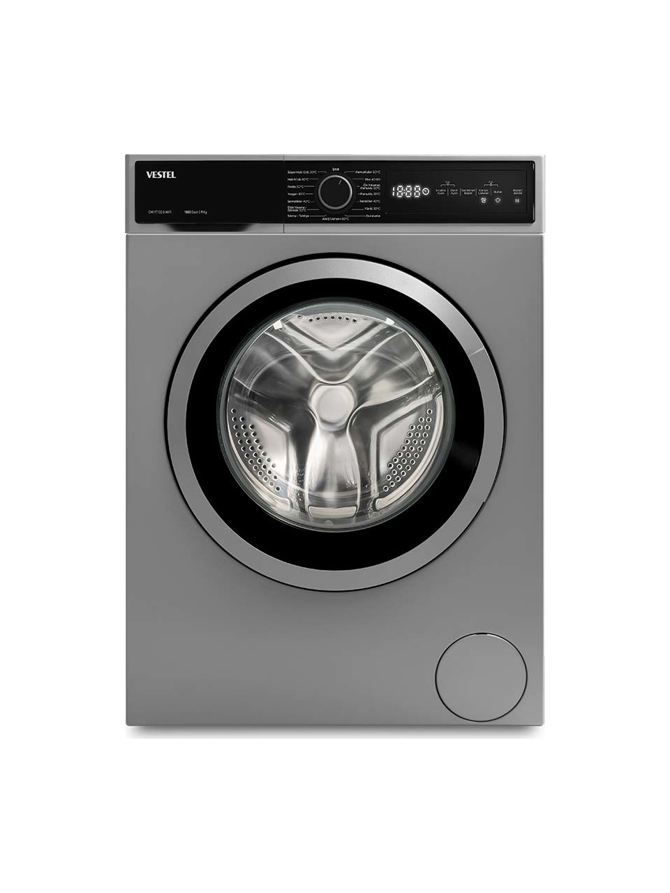 ✅Vestel CMI 97102 G WIFI 9 Kg 1000 Devir Gri Çamaşır Makinesi
